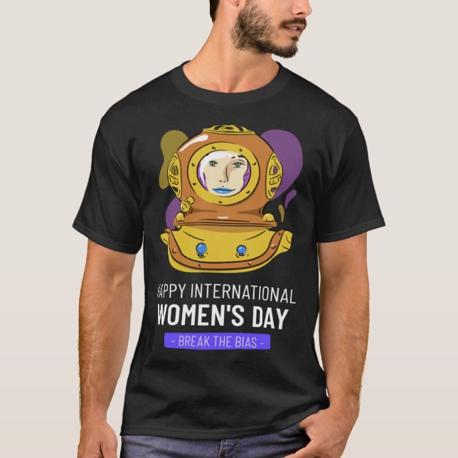 Camiseta Diver International Women s Day Embrace Equity 8 M (Anverso)