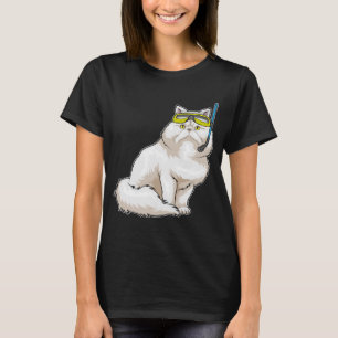Camiseta Diver Snorkel, un gato persa