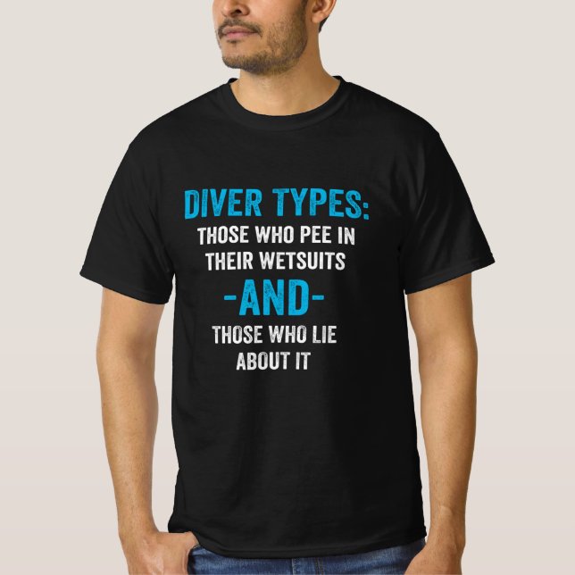 Camiseta Divers Types Pee en trajes de invierno (Anverso)