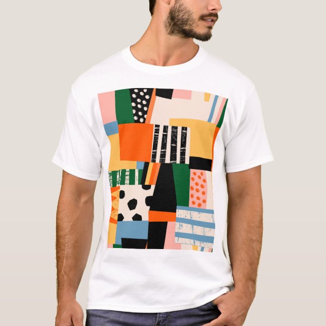 Camiseta Diversas formas: diseño abstracto y transparente (Anverso)