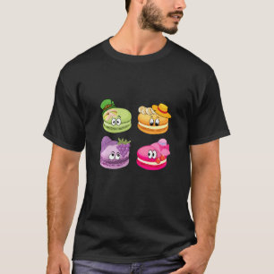 Camiseta Diversas variedades de macarrón pastelería pastele