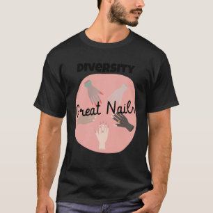 Camiseta Diversidad de grandes clavos e igualdad hombre mul