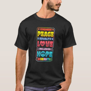 Camiseta Diversidad Igualdad Amor Paz Derechos Humanos Soci