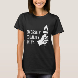 Camiseta Diversidad. Igualdad. Unidad. Una feminista