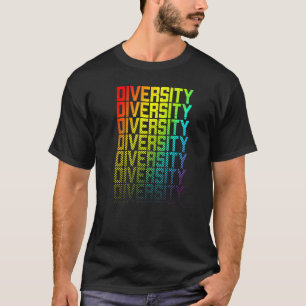 Camiseta Diversidad Lgbtq+ Orgullo Gay Arcoiris Texto Gráfi