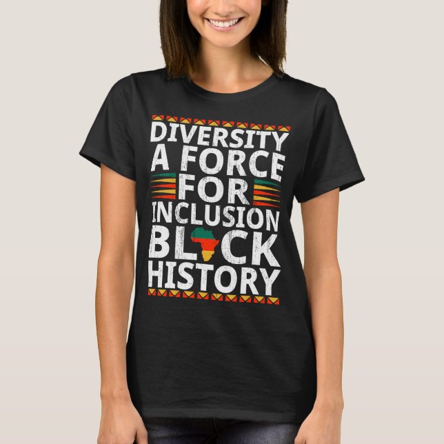 Camiseta Diversidad Una Fuerza Para La Inclusión Monto De L (Anverso)