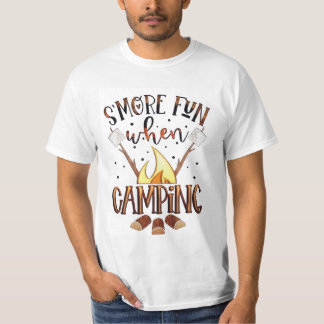 Camiseta Diversión al fumar al acampar