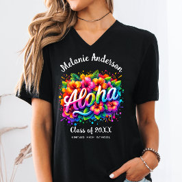 Camiseta Diversión Aloha Tropical Graduación 