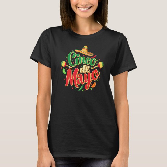 Camiseta Diversión Cinco De Mayo (Anverso)