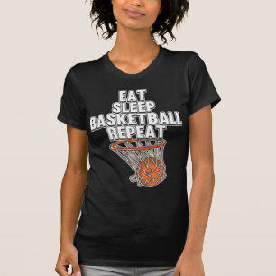 Camiseta Diversión Comer Sleep Baloncesto Repetir juego de 