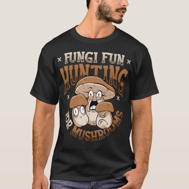 Camiseta Diversión con Hongos Cazando Setas - Setas (Anverso)