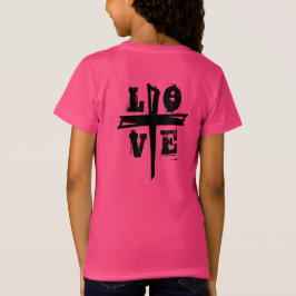 Camiseta diversión con letras de amor + CRUZ |