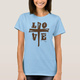 Camiseta diversión con letras de amor + CRUZ |