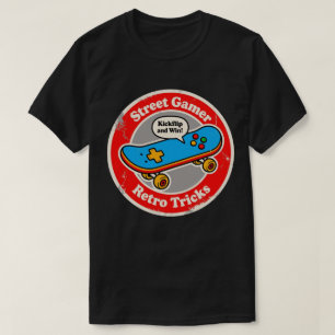 Camiseta Diversión con trucos retro de patineta para jugado