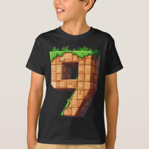 Camiseta Diversión Cumpleaños 9 Número 9 Videojugador Temát
