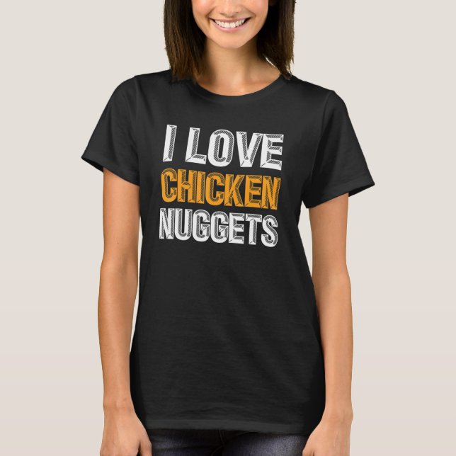 Camiseta Diversión de alimentos de nuggets de pollo (Anverso)