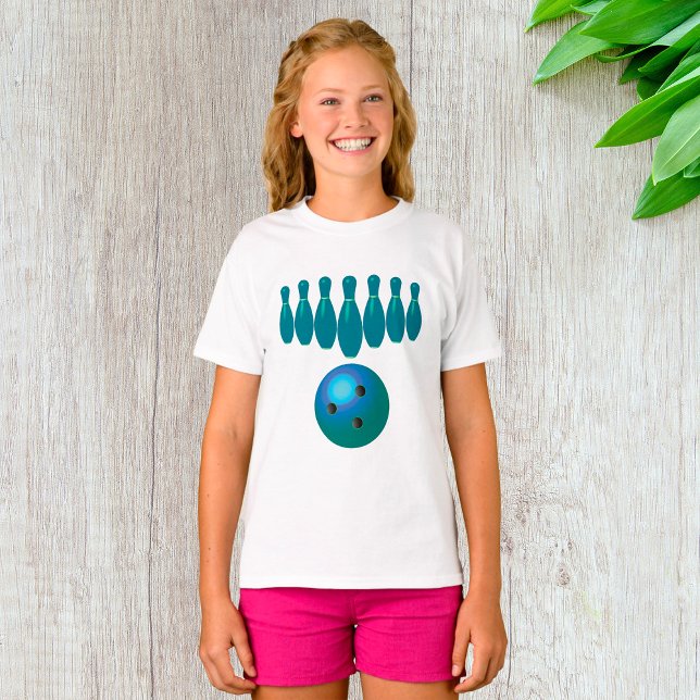 Camiseta Diversión de Bolos con Bola y Bolos (Subido por el creador)