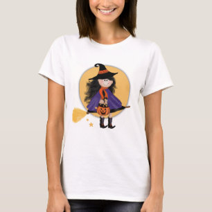 Camiseta Diversión de calabaza de la Luna de Bruja de Hallo