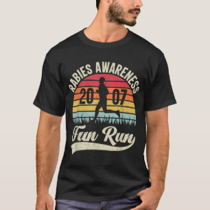 Camiseta Diversión de concientización sobre la rabia corre 