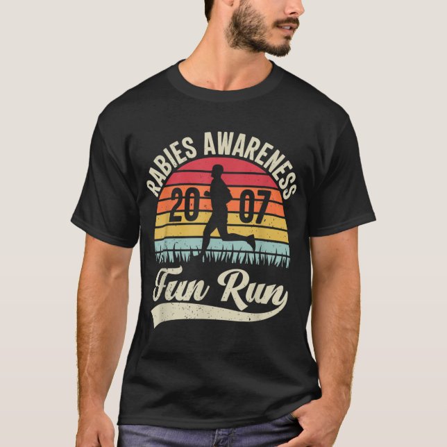 Camiseta Diversión de concientización sobre la rabia corre  (Anverso)