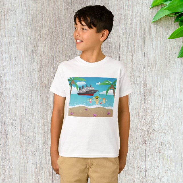 Camiseta Diversión de crucero de playa para familias tropic (Subido por el creador)