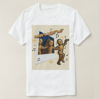 Camiseta Diversión de dibujos animados de momia bailando po