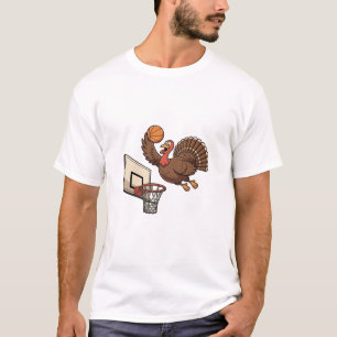 Camiseta Diversión de gracias Turquía Dunking Basketball Fu