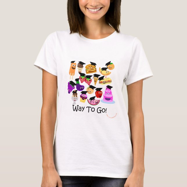Camiseta Diversión de graduación de Personalizado Way 2 Go (Anverso)