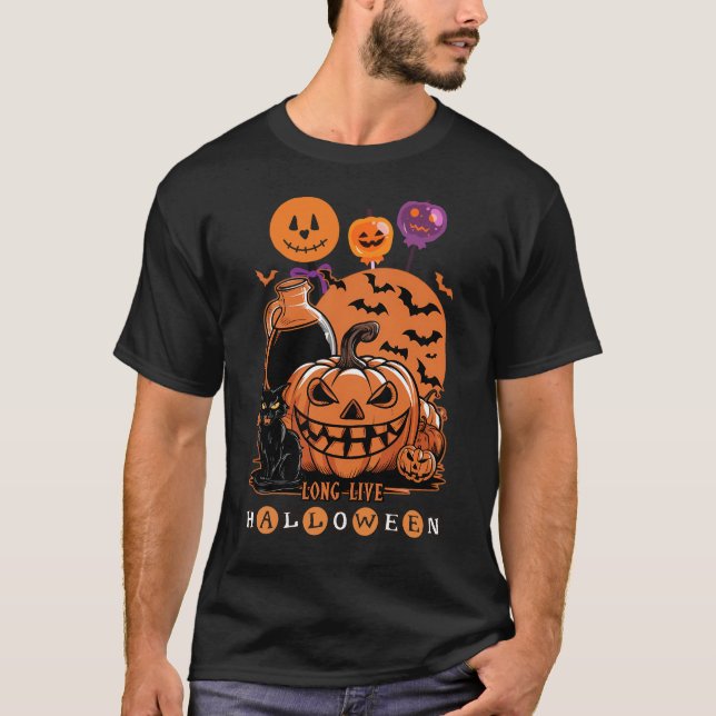 Camiseta Diversión de Halloween en Spooktacular con gatos n (Anverso)