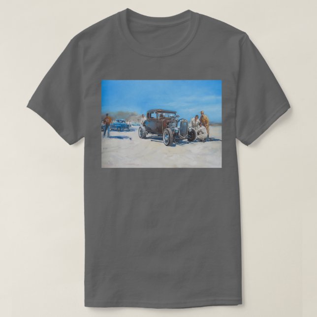 Camiseta Diversión de Hotrod en Bonneville Salt Flats (Diseño del anverso)