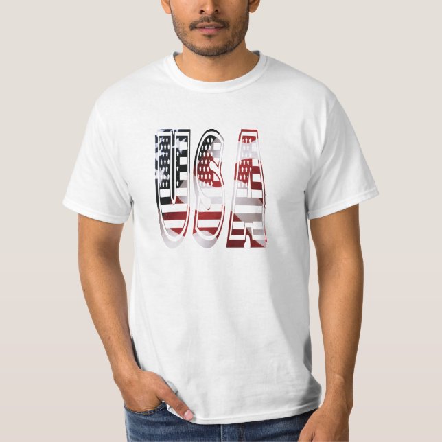 Camiseta Diversión de la bandera de Estados Unidos sobre lo (Anverso)