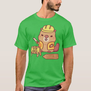 Camiseta Diversión de la construcción de cuchara de castor 