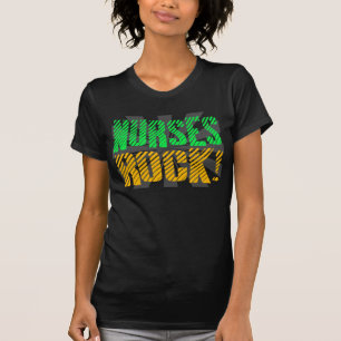 Camiseta Diversión de la roca de las enfermeras, anaranjada
