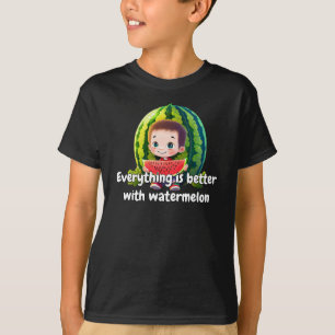 Camiseta Diversión de la sandía Guay Único Mejor Niño Elega