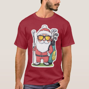 Camiseta Diversión de los Navidades de golf de Santa Gofing