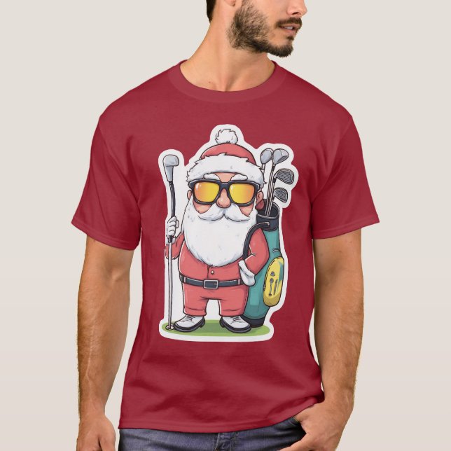Camiseta Diversión de los Navidades de golf de Santa Gofing (Anverso)