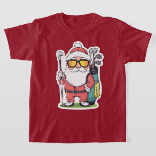 Camiseta Diversión de los Navidades de golf de Santa Gofing