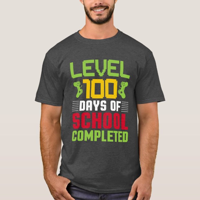 Camiseta Diversión de nivel 100 días de escolaridad complet (Anverso)