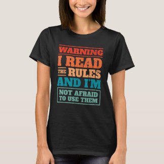 Camiseta Diversión De Noche De Juego Leí Las Reglas De Jueg
