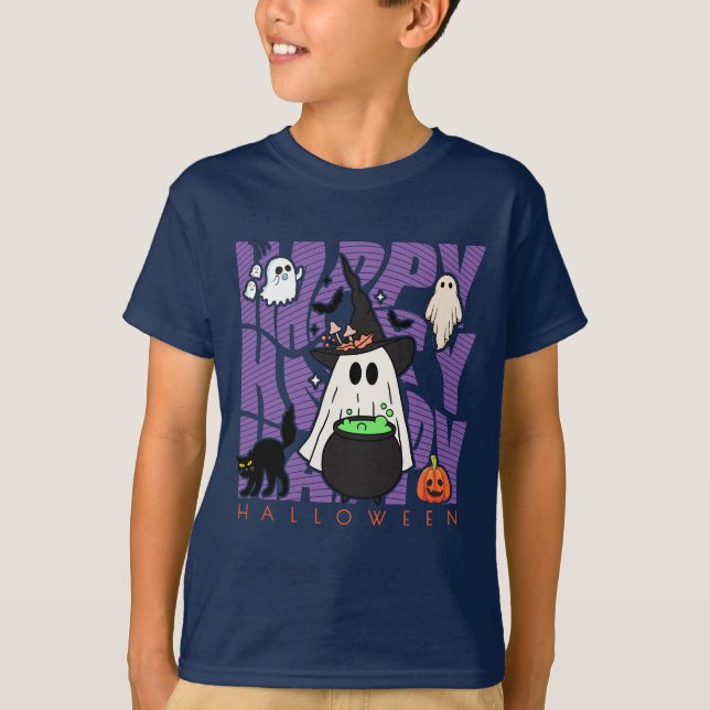Camiseta Diversión de Taveo | Feliz Halloween Magic & Misch (Anverso)
