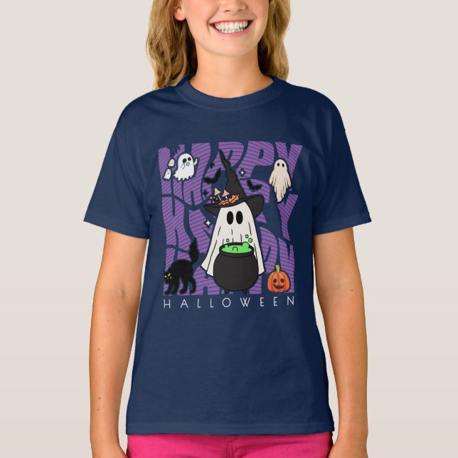 Camiseta Diversión de Taveo | Feliz Halloween Magic & Misch (Anverso)