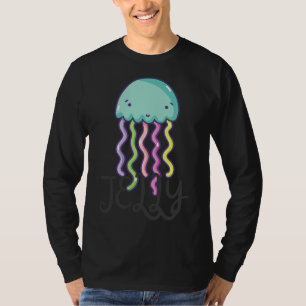 Camiseta Diversión De Un Pescado Rosa Y Azul De Jelly