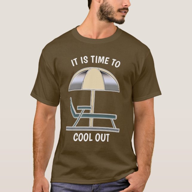 Camiseta Diversión de vacaciones de paraguas de la silla de (Anverso)