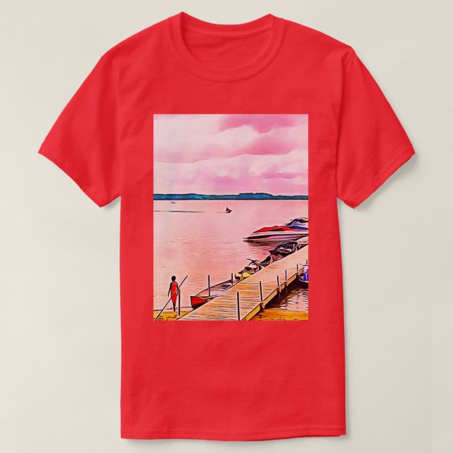 Camiseta Diversión de verano en el lago (Diseño del anverso)