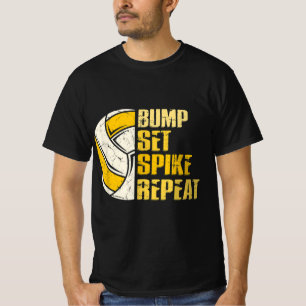 Camiseta Diversión de voleibol de repetición de Spike Spike