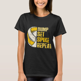 Camiseta Diversión de voleibol de repetición de Spike Spike