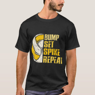 Camiseta Diversión de voleibol de repetición de Spike Spike