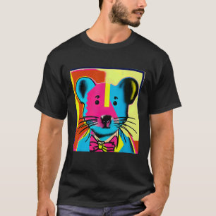 Camiseta Diversión Del Ratón Pop Cute Colorido Para Hombres
