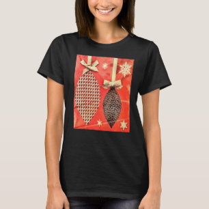 Camiseta Diversión divertida colgando adornos de Navidad pi