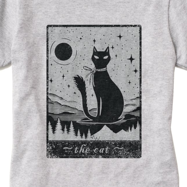 Camiseta Diversión divertida del gato Tarot Card Fortune Te (Subido por el creador)